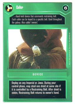 1996 Decipher Star Wars CCG Premiere Unlimited #NNO Caller Front