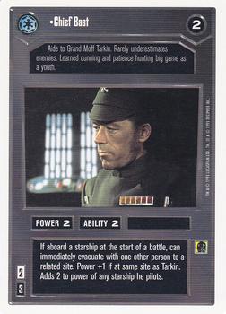 1996 Decipher Star Wars CCG Premiere Unlimited #NNO Chief Bast Front