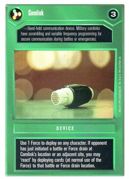 1996 Decipher Star Wars CCG Premiere Unlimited #NNO Comlink Front