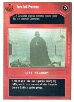 1996 Decipher Star Wars CCG Premiere Unlimited #NNO Dark Jedi Presence Front