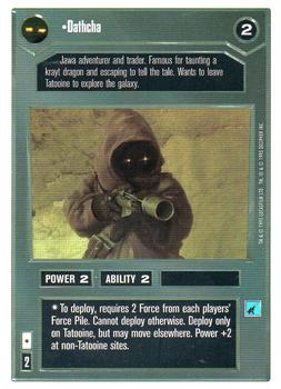 1996 Decipher Star Wars CCG Premiere Unlimited #NNO Dathcha Front