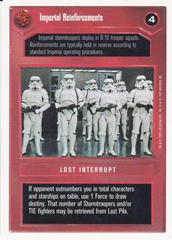 1996 Decipher Star Wars CCG Premiere Unlimited #NNO Imperial Reinforcements Front