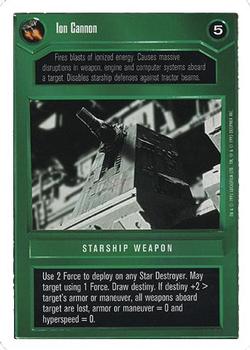 1996 Decipher Star Wars CCG Premiere Unlimited #NNO Ion Cannon Front