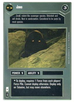 1996 Decipher Star Wars CCG Premiere Unlimited #NNO Jawa Front