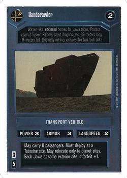 1996 Decipher Star Wars CCG Premiere Unlimited #NNO Sandcrawler Front