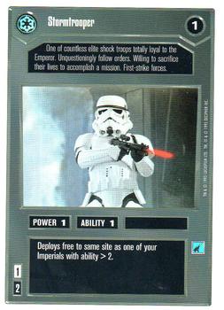 1996 Decipher Star Wars CCG Premiere Unlimited #NNO Stormtrooper Front