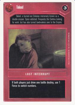 1996 Decipher Star Wars CCG Premiere Unlimited #NNO Takeel Front