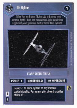 1996 Decipher Star Wars CCG Premiere Unlimited #NNO TIE Fighter Front