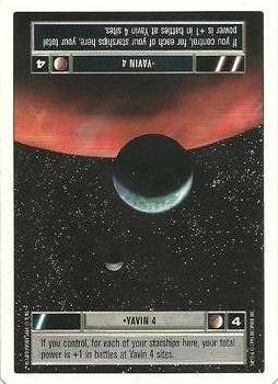 1996 Decipher Star Wars CCG Premiere Unlimited #NNO Yavin 4 Front