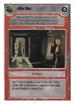1996 Decipher Star Wars CCG Premiere Unlimited #NNO Affect Mind Front
