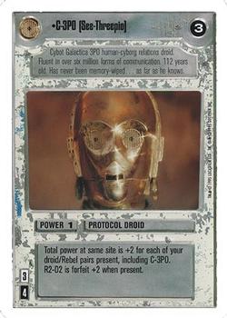 1996 Decipher Star Wars CCG Premiere Unlimited #NNO C-3PO Front