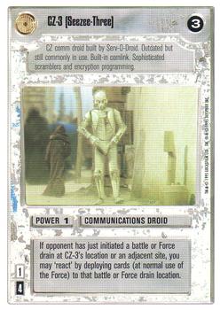 1996 Decipher Star Wars CCG Premiere Unlimited #NNO CZ-3 Front