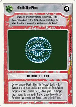 1996 Decipher Star Wars CCG Premiere Unlimited #NNO Death Star Plans Front