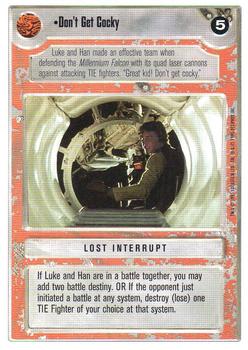 1996 Decipher Star Wars CCG Premiere Unlimited #NNO Don't Get Cocky Front