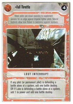 1996 Decipher Star Wars CCG Premiere Unlimited #NNO Full Throttle Front