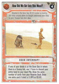 1996 Decipher Star Wars CCG Premiere Unlimited #NNO How Did We Get Into This Mess? Front