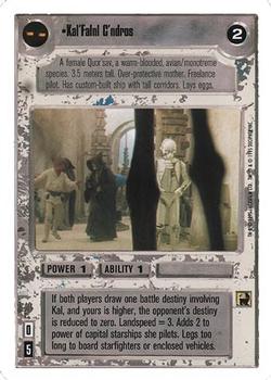 1996 Decipher Star Wars CCG Premiere Unlimited #NNO Kal'Falnl C'ndros Front