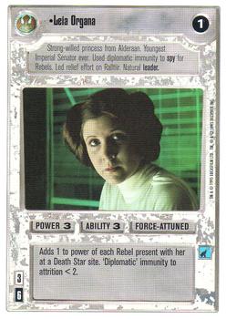 1996 Decipher Star Wars CCG Premiere Unlimited #NNO Leia Organa Front