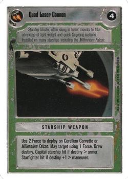 1996 Decipher Star Wars CCG Premiere Unlimited #NNO Quad Laser Cannon Front