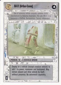 1996 Decipher Star Wars CCG Premiere Unlimited #NNO R4-E1 (Arfour-Eeone) Front