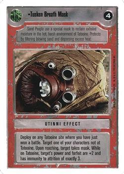 1996 Decipher Star Wars CCG Premiere Unlimited #NNO Tusken Breath Mask Front
