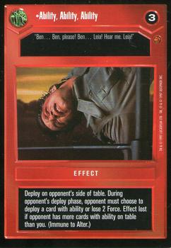 1997 Decipher Star Wars CCG Cloud City Limited #NNO Ability, Ability, Ability Front