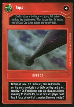 1997 Decipher Star Wars CCG Cloud City Limited #NNO Abyss Front