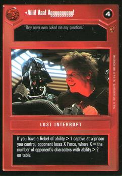1997 Decipher Star Wars CCG Cloud City Limited #NNO Aiiii! AaaI Agggggggggg! Front