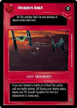 1997 Decipher Star Wars CCG Cloud City Limited #NNO Atmospheric Assault Front