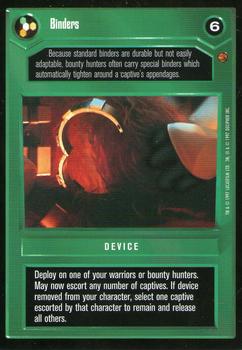 1997 Decipher Star Wars CCG Cloud City Limited #NNO Binders Front