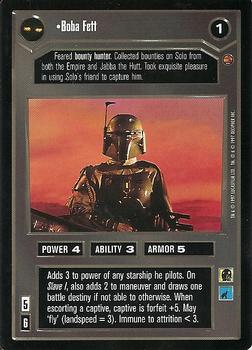 1997 Decipher Star Wars CCG Cloud City Limited #NNO Boba Fett Front