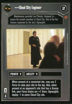 1997 Decipher Star Wars CCG Cloud City Limited #NNO Cloud City Engineer Front