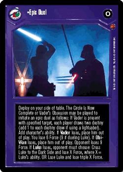 1997 Decipher Star Wars CCG Cloud City Limited #NNO Epic Duel Front