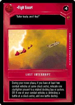 1997 Decipher Star Wars CCG Cloud City Limited #NNO Flight Escort Front