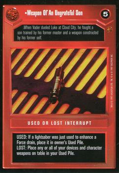 1997 Decipher Star Wars CCG Cloud City Limited #NNO Weapon Of An Ungrateful Son Front