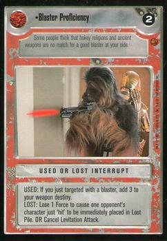 1997 Decipher Star Wars CCG Cloud City Limited #NNO Blaster Proficiency Front