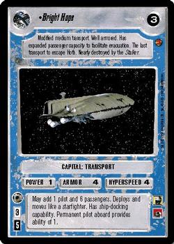 1997 Decipher Star Wars CCG Cloud City Limited #NNO Bright Hope Front