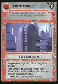 1997 Decipher Star Wars CCG Cloud City Limited #NNO Cloud City Sabacc Front