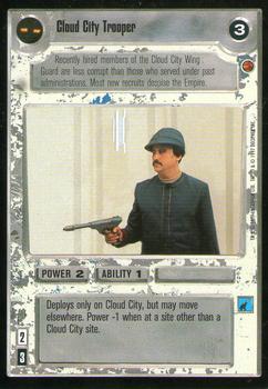 1997 Decipher Star Wars CCG Cloud City Limited #NNO Cloud City Trooper Front