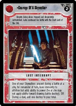 1997 Decipher Star Wars CCG Cloud City Limited #NNO Courage Of A Skywalker Front