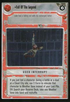1997 Decipher Star Wars CCG Cloud City Limited #NNO Fall Of The Legend Front