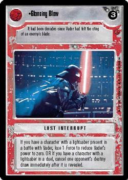 1997 Decipher Star Wars CCG Cloud City Limited #NNO Glancing Blow Front