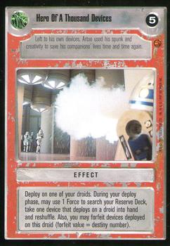 1997 Decipher Star Wars CCG Cloud City Limited #NNO Hero Of A Thousand Devices Front
