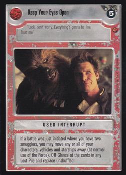 1997 Decipher Star Wars CCG Cloud City Limited #NNO Keep Your Eyes Open Front