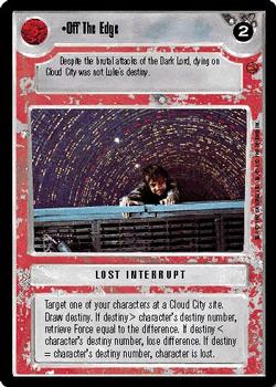 1997 Decipher Star Wars CCG Cloud City Limited #NNO Off The Edge Front