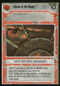 1997 Decipher Star Wars CCG Cloud City Limited #NNO Rescue In The Clouds Front