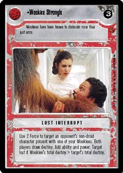 1997 Decipher Star Wars CCG Cloud City Limited #NNO Wookiee Strangle Front