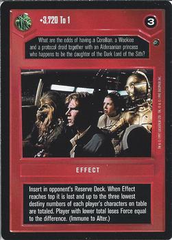1997 Decipher Star Wars CCG Dagobah Limited #NNO 3,720 To 1 Front