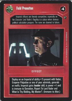1997 Decipher Star Wars CCG Dagobah Limited #NNO Field Promotion Front
