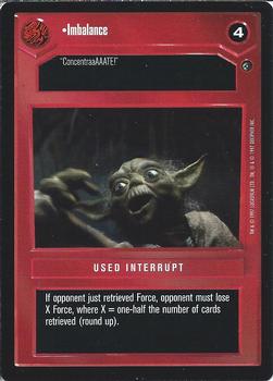 1997 Decipher Star Wars CCG Dagobah Limited #NNO Imbalance Front